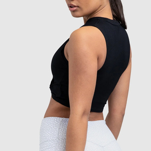 High Quality Women Tank <b>Crop</b> <b>Top</b> Fitness Workout Comfortable Soft Fabric Elastic Tank <b>Top</b> - Product Image 3