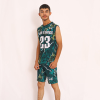 Ensemble short et débardeur de sport imprimé entièrement personnalisé, grande taille, sans couture, léger, sublimation intégrale, pour la course à pied – Vente chaude