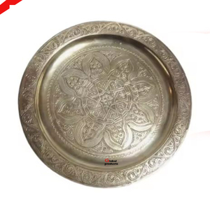 Placa de cargador de acero inoxidable de metal con acabado dorado de última apariencia para restaurante y bar de hotel - Product Image 4