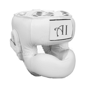 เครื่องป้องกันศีรษะหนังแท้สำหรับผู้ชายอุปกรณ์ฝึกมวยสำหรับมืออาชีพ - Product Image 2