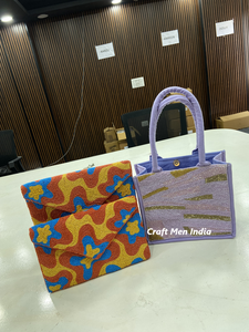 Mới đến của phụ nữ thiết kế handmade đính cườm ly hợp đầy màu sắc tùy chỉnh thời trang Crossbody Túi mô hình hình học bán buôn - Product Image 6