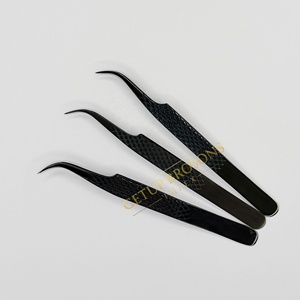 แหนบดัดขนตา GETUP BROSONS IMPEX Curve Eyelash Fiber Tip 10 มม. สีดำ พลาสมา สแตนเลสสตีล ปลายเรียบ แม่นยำ ป้องกันไฟฟ้าสถิต - Product Image 5
