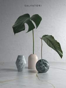 Jarrón de Flores de Mármol Natural Hecho a Mano de Lujo TCE, Pulido Premium, Estilo Art Deco, Decoración para el Hogar, Pieza Decorativa para Bodas - Product Image 2