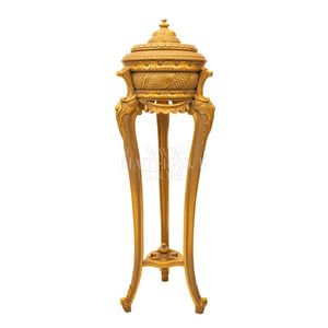 Columna Decorativa de Madera Tallada de Lujo - Product Image 1