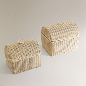 <b>Rattan</b> Basket <b>Box</b> with Lid Handmade <b>Storage</b> <b>Box</b> Eco-Friendly Natural Home and Home Decor Wholesale from Vietnam - Product Image 1