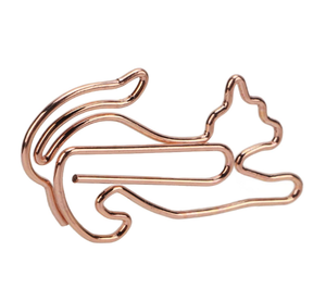 Signet décoratif en métal en forme de chat doré Forme de feuille Séances de lecture Cadeaux Petites idées de signets - Product Image 1