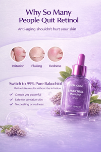 Sérum hydratant anti-âge au Bakuchiol en marque propre, liquide OEM ODM, soins de la peau coréens pour le visage et les peaux sensibles - Product Image 3