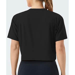 เสื้อครอปออกกำลังกายดีไซน์ใหม่ปี 2026 สำหรับทุกเพศ แขนสั้น ทรงบ็อกซี่ เหมาะสำหรับโยคะ วิ่ง ผ้าคอตตอนออร์แกนิค 100% - Product Image 4