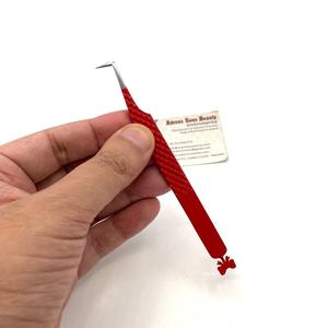 Stainless Steel 90 Degree Skinny 90 Degree Boot And Curved Isolation Tweezer With <b>Bow</b> Sustainable Lash Tweezer OEM - Product Image 2