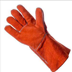 Arc Welding Gloves Leather Heat Resistant Gloves for Metalwork Workshop Safety Industrial welding gloves OEM DEsign And Size - Product Image 1