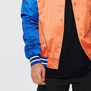 Chaquetas para hombre chaqueta para hombre 2025 ropa de calle personalizada chaqueta de bombardero transpirable al por mayor prendas de vestir exteriores de satén de poliéster de manga larga - Product Image 6
