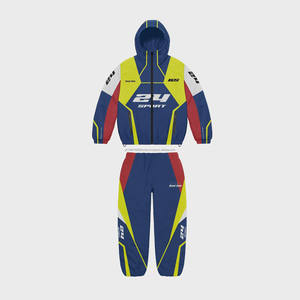 2025 nueva ropa de calle de talla grande personalizado sublimado impreso rompevientos conjunto de chándal de dos piezas para hombre - Product Image 1