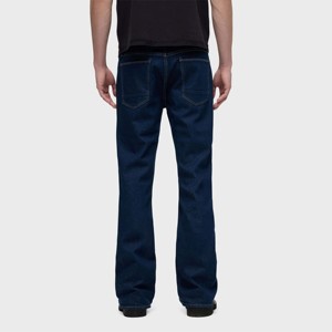 กางเกงยีนส์ขาบานสีน้ำเงินเข้มสำหรับผู้ชายกางเกงยีนส์ขาบานสไตล์วินเทจที่ได้รับแรงบันดาลใจจากสไตล์สตรีท - Product Image 2