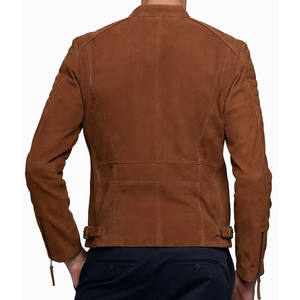 Nueva llegada de los hombres de alta calidad 100% gamuza chaqueta de cuero personalizado al por mayor chaqueta de gamuza para hombre personalizado 2023 - Product Image 6
