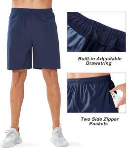 Shorts pour hommes Shorts de fitness respirants de haute qualité Shorts de fitness décontractés Nouveau modèle de conception Shorts d'entraînement de course Poches élastiques à la taille - Product Image 4