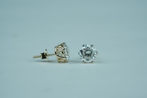 Boucles d'oreilles tendance VS1 Clarity Lab-Grown White Diamond Boucles d'oreilles IGI SGL Certifié Or et Plaqué Or Rose Cadeau de mariage élégant - Product Image 3