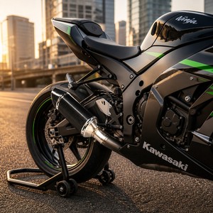 iSTUNT Tubo de Escape Universal para Motocicleta de 51 mm, Silenciador de Doble Salida para Ninja 400 250 R3 R25 KTM <span class=keywords><strong>390</strong></span> GSX-R1000, Acero Inoxidable - Product Image 3