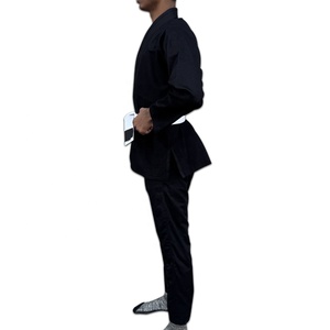 Kimono de BJJ noir pour homme, uniforme 100% polyester, coupe classique, tenue d'arts martiaux pour adulte, uniforme de Jiu-Jitsu brésilien, combinaison Gi - Product Image 4