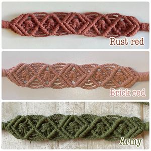 Embrasses en macramé faites à la main en gros faites à la main avec du matériel 100% coton et de la couleur des perles en bois - Product Image 2