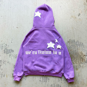 Ensemble sweat à capuche et short vintage pour homme, tenue d'été deux pièces avec patch étoile, survêtement décontracté et mignon - Product Image 4