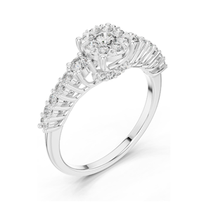 Bague en diamant de laboratoire 0,608 CT pour femmes, clarté VVS-VS EF, disponible en or 18 carats, 14 carats, 10 carats et argent 925, rose, jaune, blanc - Product Image 6