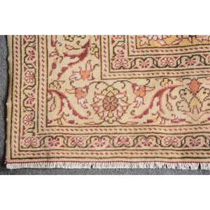 Vintage Turkish <b>Rug</b> Classic Beige Red 6.4 X 10.6ft <b>Large</b> Area Patchwork Wool Latex Backing for Bedroom Hallway <b>Living</b> Space 10mm - Product Image 5