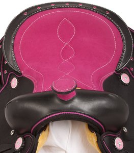 Type anglais le plus vendu course de chevaux selle western équestre en cuir baril course piste Tack pour trail équitation synthétique - Product Image 6