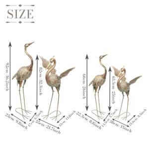 Juego de 2 Figuras de Aves Metálicas Artesanales, Decoración Elegante para Balcones y Espacios Abiertos con Toque Arquitectónico Indio - Product Image 3