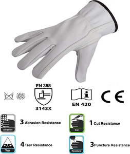 Guantes de Trabajo de Cuero de Primera Calidad, Guantes de Conducción de Doble Palma, Guantes de Invierno, Venta al por Mayor - Product Image 3