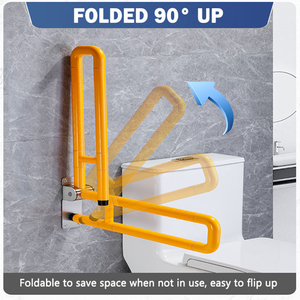 מותאם אישית יורד מעקה חדר אמבטיה foldable לתפוס בר שרותים נכים ידית 304 נירוסטה מעובה לתפוס בר - Product Image 6