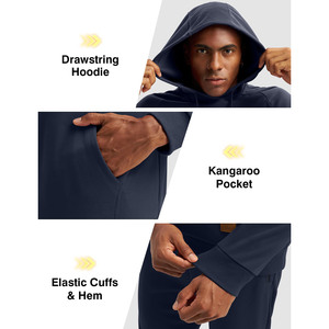 Sudadera con capucha para hombre, conjunto de 2 piezas con logotipo personalizado Unsex, conjunto de chándal, prendas de vestir, chándales, diseño cortavientos - Product Image 5