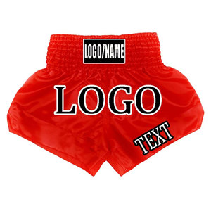 Shorts de boxe MMA sur mesure, motif uni, vêtements d'entraînement Muay Thai, taille élastique, séchage rapide, respirant, logo brodé, OEM - Product Image 1