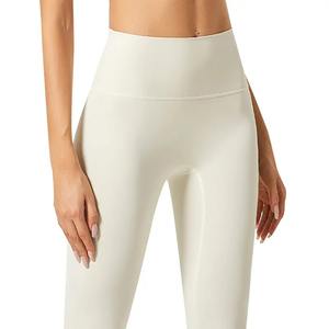 Pantalones de Yoga de Spandex sin costuras de cintura alta personalizados para mujer, traje de Fitness de punto transpirable para gimnasio, suministro al por mayor - Product Image 2