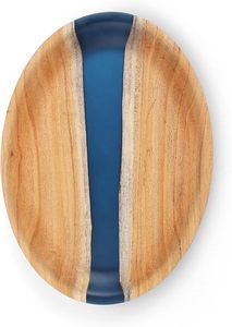 Custom <b>Large</b> Natural Solid Wood Epoxy Serving <b>Tray</b> Elegant Handmade Rustic Sushi Food Fruit Dessert Coffee <b>Tray</b> Decorative - Product Image 3