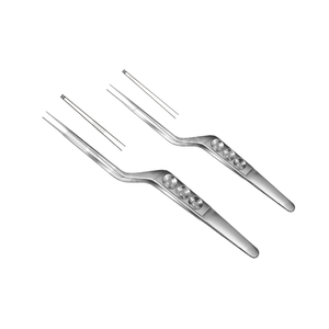Micro fórceps Yasargil de acero inoxidable de alta calidad Manual en forma de bayoneta 0,6mm 1x2, 18,0 cm Instrumento quirúrgico básico para cirugía - Product Image 1