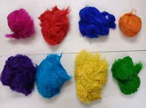 Fibras de seda de Sari recicladas de nube de seda de Sari teñidas por encargo para tiendas de hilo y fibra Producto de reventa - Product Image 3