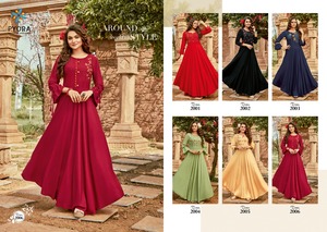 Latest Kurtis of Heavy Reyon Slub <b>Fabric</b> with Embroidery Hand Work for Women for Casual and Special Occasion - Product Image 3