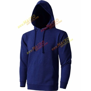 Lo último en sudaderas con capucha de moda para hombres 2024 hechas en Pakistán con bordado 3D telas suaves personalizadas aspecto casual con sudaderas básicas azul marino - Product Image 1