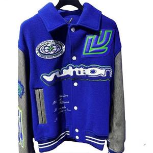 Customized Fashion <b>Crop</b> <b>Top</b> Baseball Coat Loose Casual Letterman Men Patch Polyester Cropped Varsity Jacket - Product Image 4