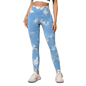 Leggings de sport et de yoga sur mesure pour femme, taille haute, longueur intégrale, en tricot uni, Spandex Nylon, pour la gym et l'extérieur - Product Image 1