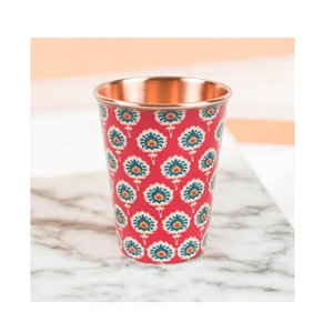 Copper Water Glass with <b>Printed</b> Copper Wine Glass for Kitchen Copper Water shot glass for handmade use - Product Image 6