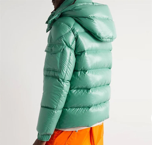 Chaqueta estilo bombardero de alta calidad para hombre, cortavientos de invierno, chaqueta acolchada brillante, chaqueta con capucha desmontable para hombre - Product Image 4