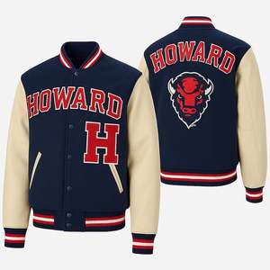 Veste universitaire en laine de qualité supérieure Style de baseball classique avec manches en cuir Broderie personnalisée disponible pour la vente en gros - Product Image 4