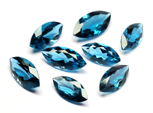 London Blue Topaz Marquise Gemstone Loose Topaz Gems Brazilian Faceted London Blue Topaz Stone Mejor para hacer joyas - Product Image 6