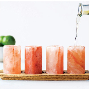 แก้วใส่เกลือหิมาลายันสีชมพูออกแบบได้ตามต้องการงานฝีมือจากธรรมชาติพร้อมภาชนะใส่เครื่องดื่มแบบหยาบขายส่ง - Product Image 2