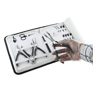 Meilleur kit d'outils d'extension de cheveux outil de serrage pour extensions pince de sectionnement de cheveux outil de boucle de coupe de fil pince à perles et ruban adhésif - Product Image 4