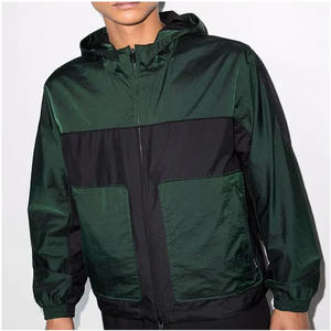 High Quality Custom Softshell Windbreaker <b>Jacket</b> for <b>Men</b> Waterproof <b>Canvas</b> Fabric with Stand Collar for Winter Outdoor Hiking - Product Image 2