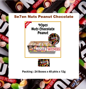 Se7en Barres énergétiques cacahuètes enrobées de chocolat 12g Bonbons en-cas dans un sac - Product Image 2