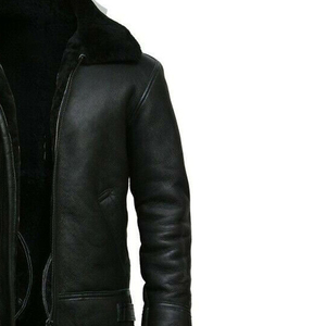 Premium Quality Men's Winter Fashion Leather <b>Canvas</b> <b>Jacket</b> Stylish Top-Direct Wholesale Price Manufacturer - Product Image 2