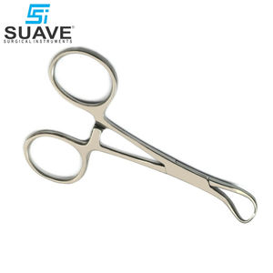 Fórceps de abrazadera de toalla Backhaus quirúrgico 2024, recién llegado, Alicates de bloqueo curvos de 13,5 CMS por SUAVE SURGICAL INSTRUMENTS - Product Image 6